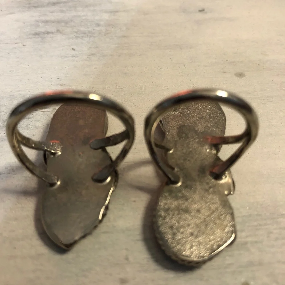 Two Abalone Shell vintage Rings - Picture 4 of 6